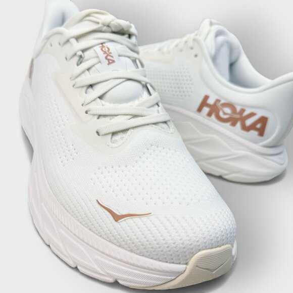 HOKA Arahi 7 Women’s Running Shoes Blanc De Blanc Rose Gold Size 9.5 B (Regular) - Picture 8 of 13